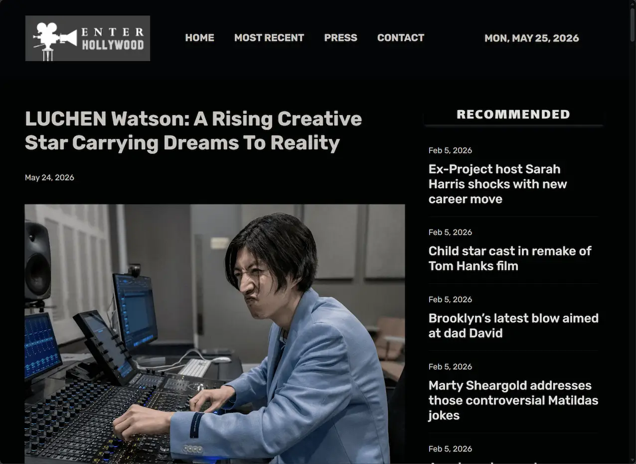LUCHEN Watson, musician, visual effects, artist, Rising Star Captures Global Media Attention